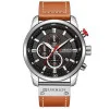 Чоловічий годинник Curren 8291 Brown-Silver-Black фото 2