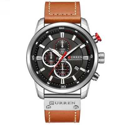 Чоловічий годинник Curren 8291 Brown-Silver-Black