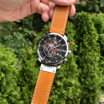 Чоловічий годинник Curren 8291 Brown-Silver-Black