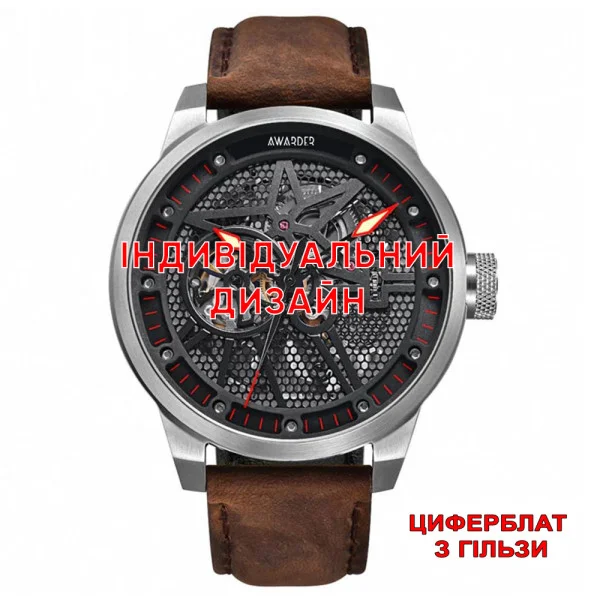 Awarder 058 Silver-Red Leather Гільза Індивідуальний дизайн фото 1