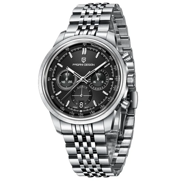 Чоловічий годинник Pagani Design PD-1827 Silver-Black фото 1