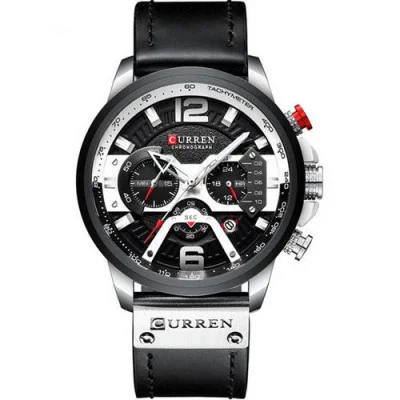Чоловічий годинник Curren 8329 Black-Silver
