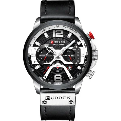 Чоловічий годинник Curren 8329 Black-Silver