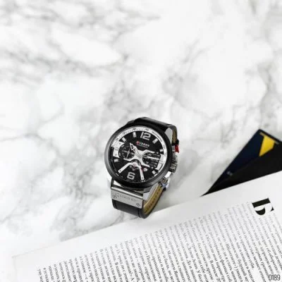 Чоловічий годинник Curren 8329 Black-Silver