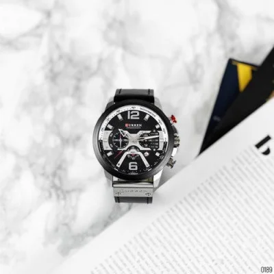 Чоловічий годинник Curren 8329 Black-Silver