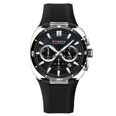 Чоловічий годинник Curren 8502 Black-Silver