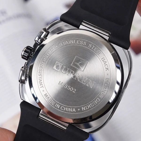 Чоловічий годинник Curren 8502 Black-Silver фото 7