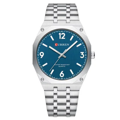 Чоловічий годинник Curren 8504 Silver-Blue