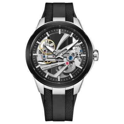 Чоловічий годинник Pagani Design PD-YS030 Silver-Black Rubber