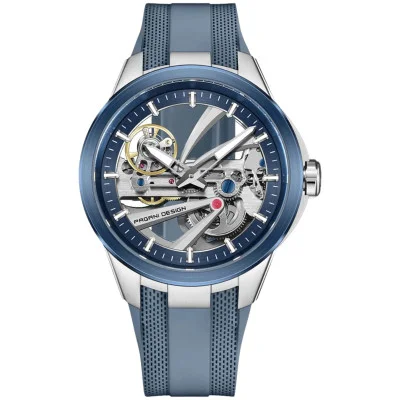 Чоловічий годинник Pagani Design PD-YS030 Silver-Blue Rubber