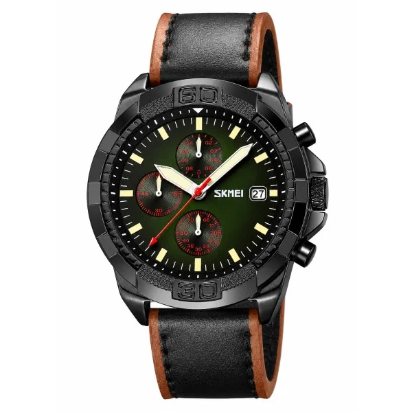 Чоловічий годинник Skmei 9347BKGN Black-Green фото 1