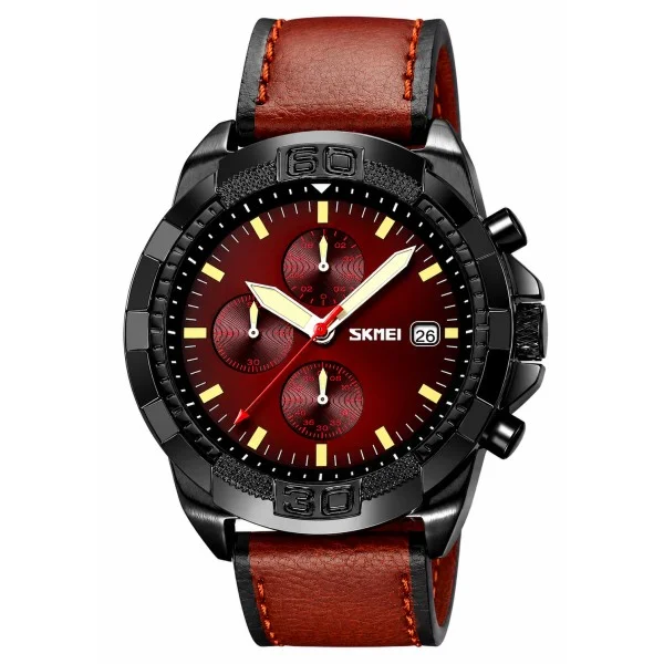 Чоловічий годинник Skmei 9347BNRD Brown-Red фото 1