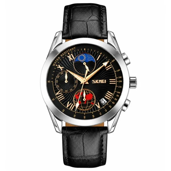 Чоловічий годинник Skmei 9236SIBK Silver-Black фото 1