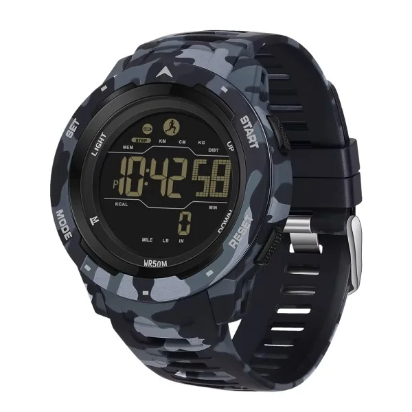 Мужские тактические часы Sanda 2186 Camo All Black фото 1