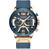 Мужские часы Curren 8329 Blue-Gold фото 2