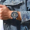 Мужские часы Curren 8329 Blue-Gold фото 8