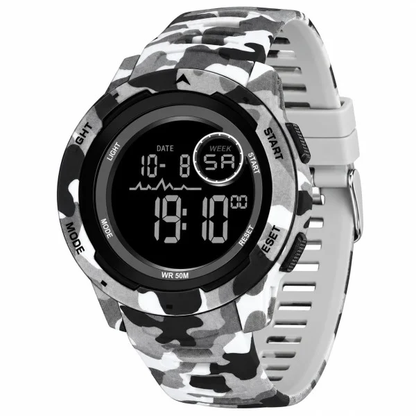 Мужские тактические часы Sanda 2185 Camo Grey-Black фото 1