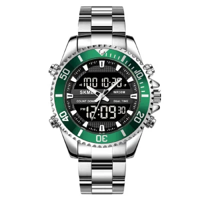 Чоловічий годинник Skmei 1850SIGN Silver-Green