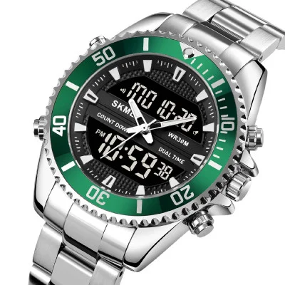 Чоловічий годинник Skmei 1850SIGN Silver-Green