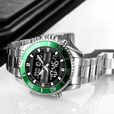 Чоловічий годинник Skmei 1850SIGN Silver-Green