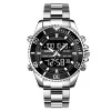 Чоловічий годинник Skmei 1850SIBK Silver-Black фото 2