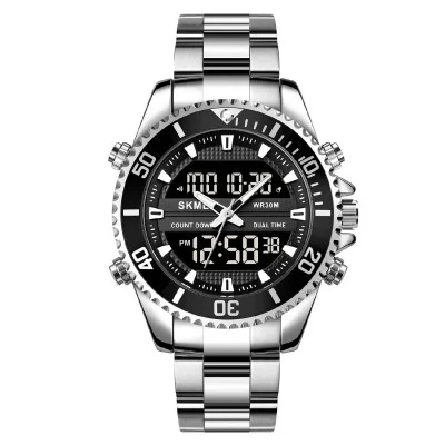 Чоловічий годинник Skmei 1850SIBK Silver-Black