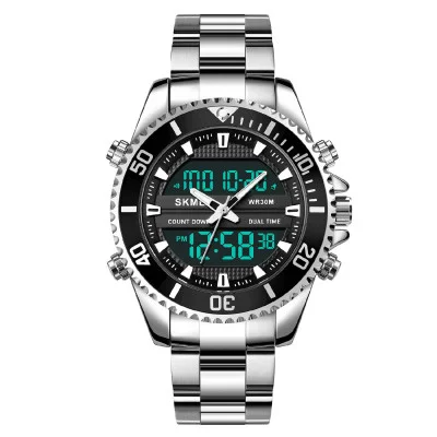 Чоловічий годинник Skmei 1850SIBK Silver-Black