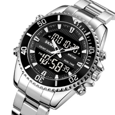 Чоловічий годинник Skmei 1850SIBK Silver-Black