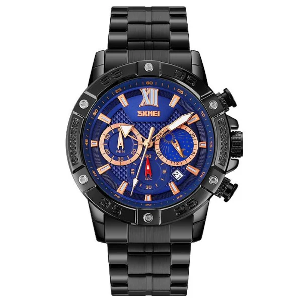 Чоловічий годинник Skmei 9235BKBU Black-Blue фото 1