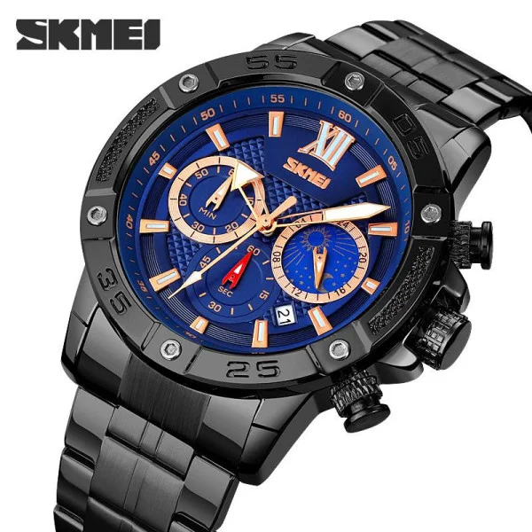 Чоловічий годинник Skmei 9235BKBU Black-Blue фото 3