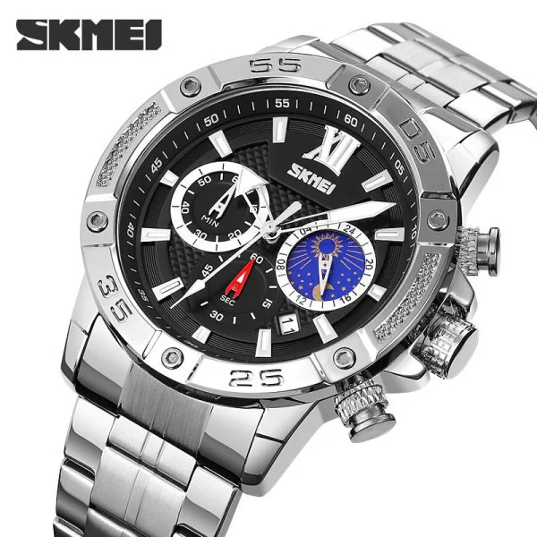Мужские часы Skmei 9235SIBK Silver-Black фото 3