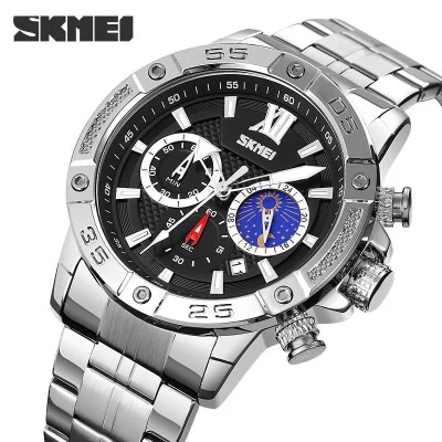 Мужские часы Skmei 9235SIBK Silver-Black