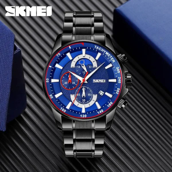 Чоловічий годинник Skmei 9250BKBU Black-Blue фото 4
