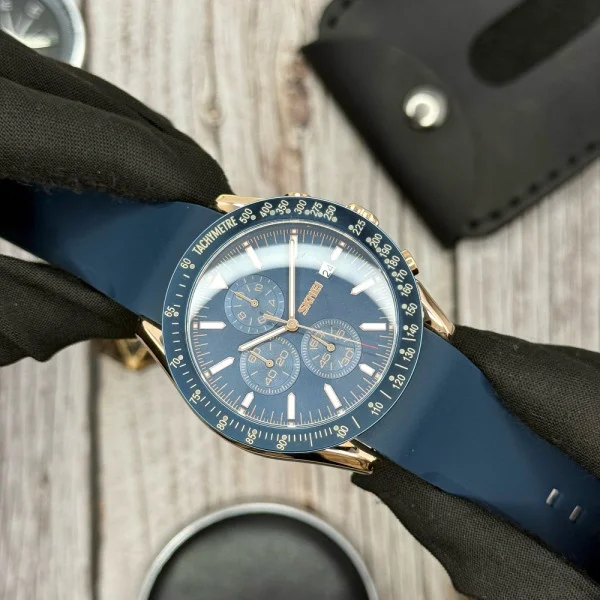 Мужские часы Skmei 9253PRGBU Rose Gold-Blue Sil фото 6