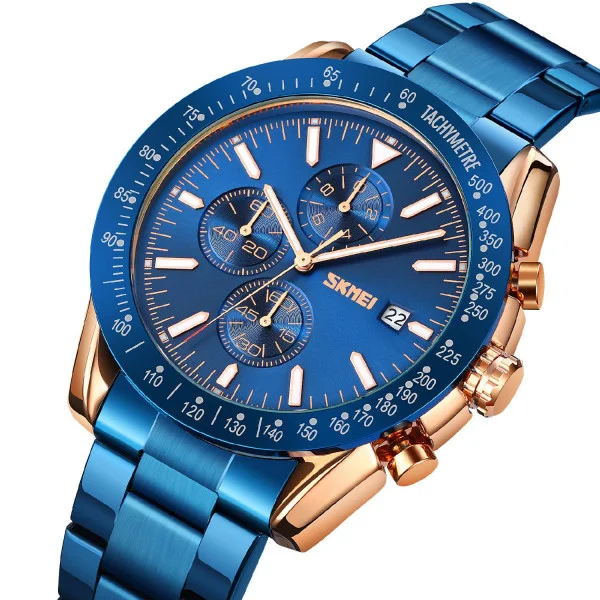 Чоловічий годинник Skmei 9253RGBU Rose Gold-Blue фото 3