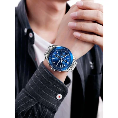 Чоловічий годинник Skmei 9253SIBU Silver-Blue