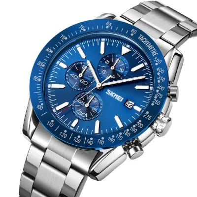 Мужские часы Skmei 9253SIBU Silver-Blue