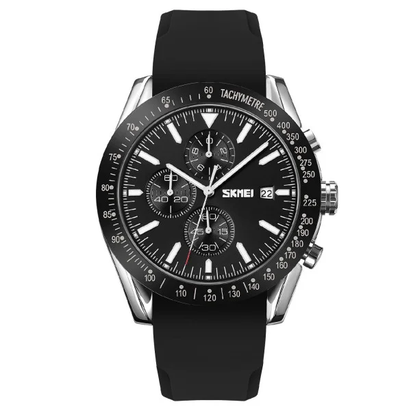 Чоловічий годинник Skmei 9253PSIBK Silver-Black Sil фото 1