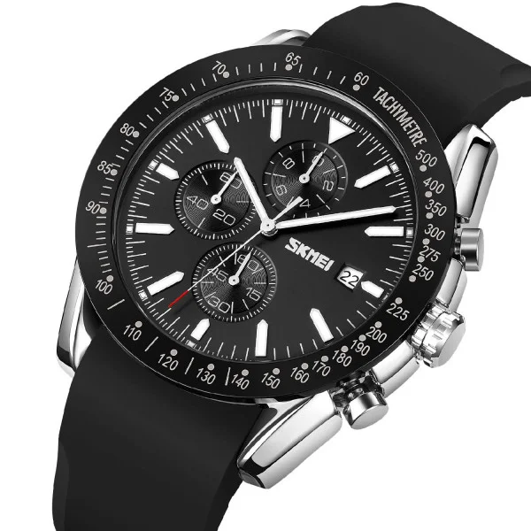 Чоловічий годинник Skmei 9253PSIBK Silver-Black Sil фото 3