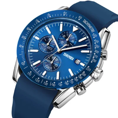 Чоловічий годинник Skmei 9253PSIBU Silver-Blue Sil