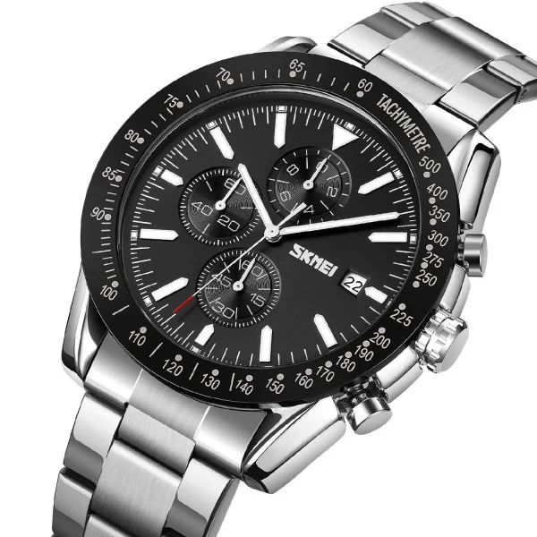 Чоловічий годинник Skmei 9253SIBK Silver-Black фото 3