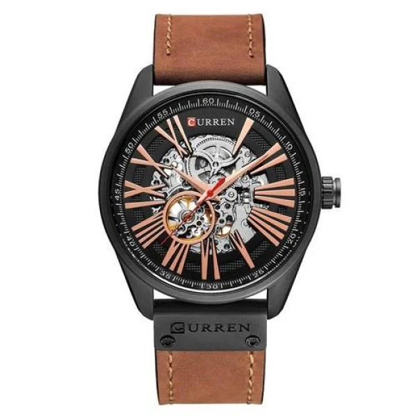 Чоловічий годинник Curren 8299 Black-Gold-Brown фото 1