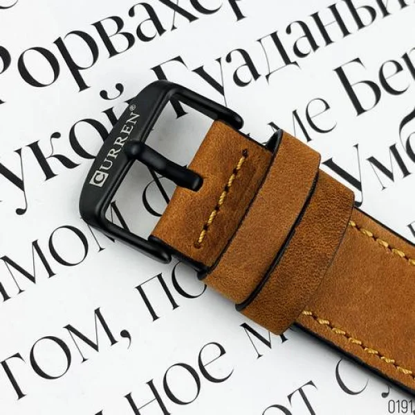 Чоловічий годинник Curren 8299 Black-Gold-Brown фото 4