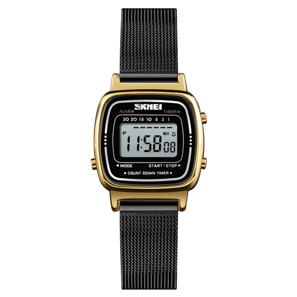 Жіночий годинник Skmei 1901MHGDBK Gold-Black Mesh фото 1