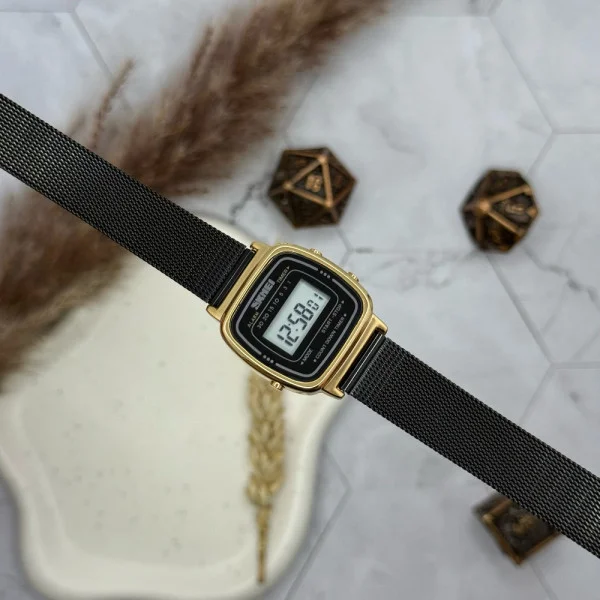 Жіночий годинник Skmei 1901MHGDBK Gold-Black Mesh фото 7