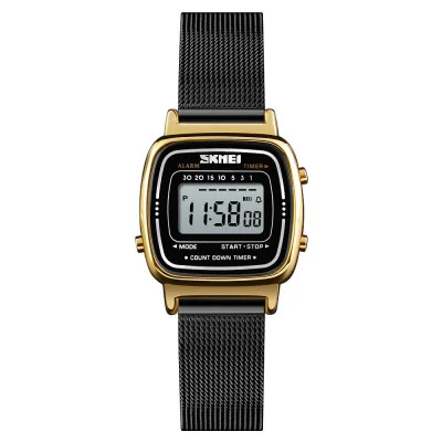 Женские часы Skmei 1901MHGDBK Gold-Black Mesh