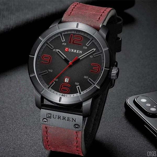 Чоловічий годинник Curren 8327 Red-Black фото 4