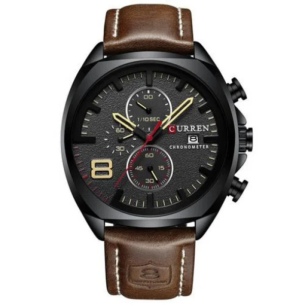 Мужские часы Curren 8324 Black-Brown фото 1