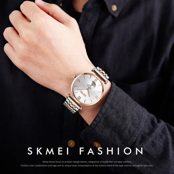 Мужские часы Skmei 9198TRGWTH-B Rose Gold-Silver/White Men фото 4