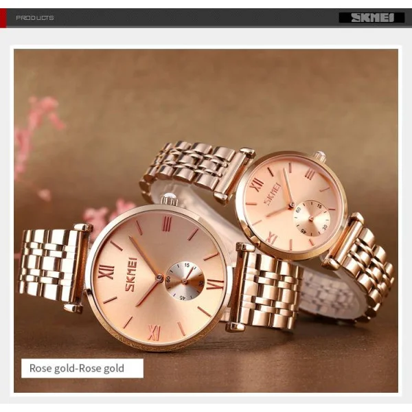 Жіночий годинник Skmei 9198RGRG-B Rose Gold-Rose Gold фото 4